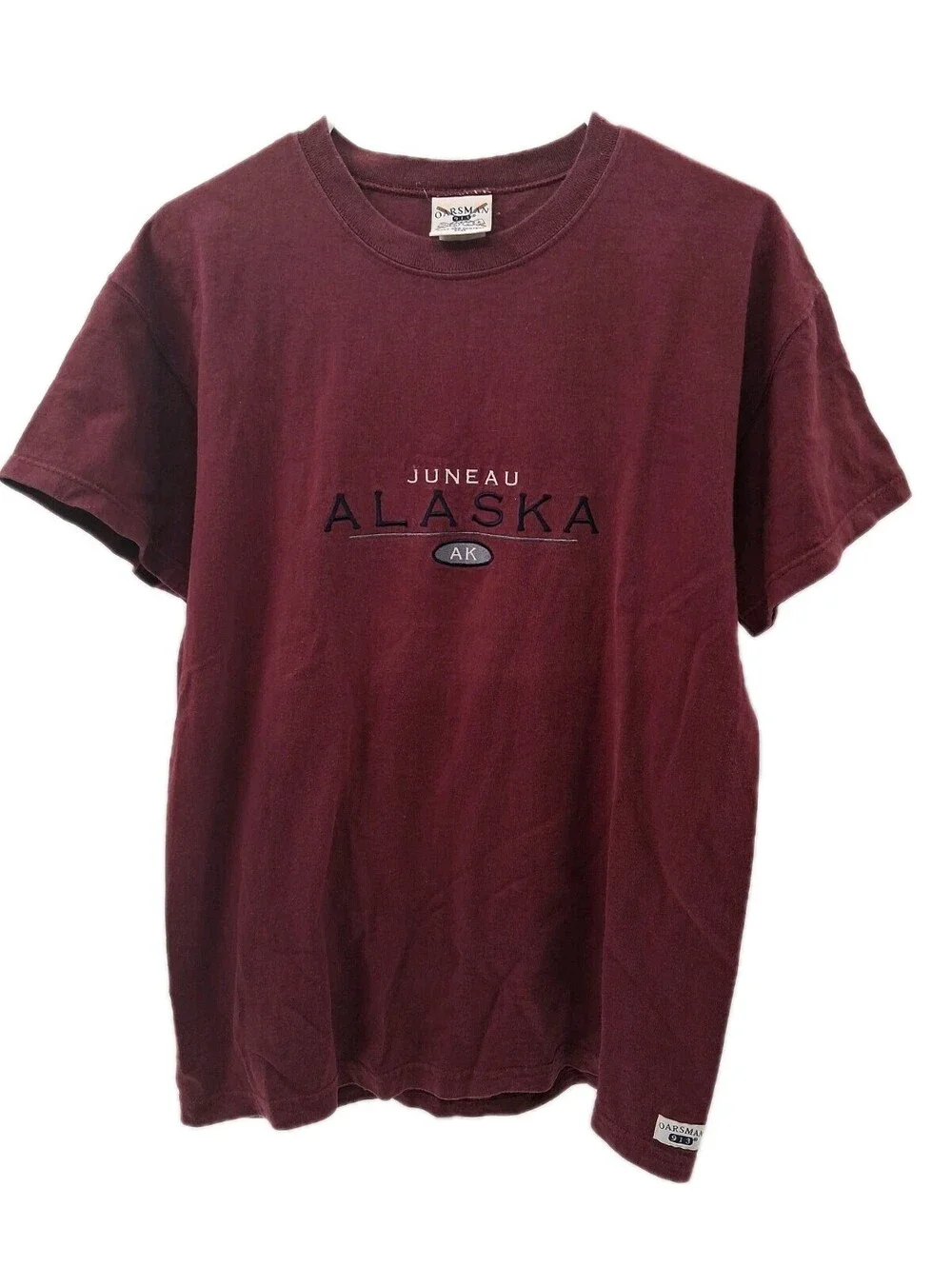 Vintage Oarsman 913 Shirt Mens Small Maroon Juneau Alaska Ak Casual Travel Y2k